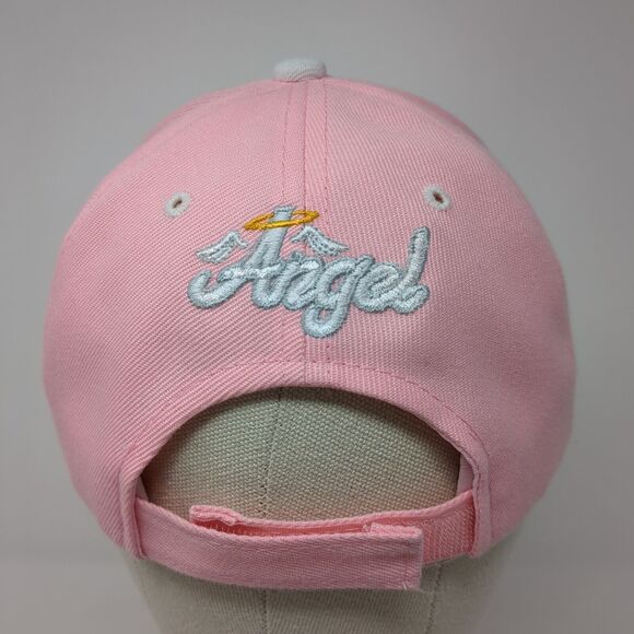 Angel Strapback Hat Pink One Size Adjustable Embroidered Santo Cap - Picture 5 of 8